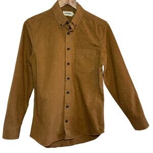 Taylor Stitch The Jack Shirt Mens 36 British Khaki Donegal Button Down Shirt